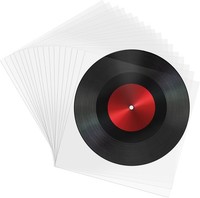 100 Vinyl Schallplatten HüLlen 19X19Cm Lp SchutzhüLle Transparent Staubdicht