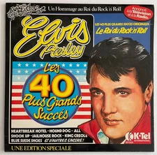 Elvis Presley 2LP Les 40 Plus Grands Succes (K-Tel EP 001, France)