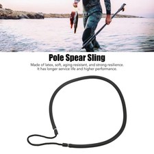 (Black)Fishing Spear Band Shooting Pole Spear Sling Easy Installation 5x10mm