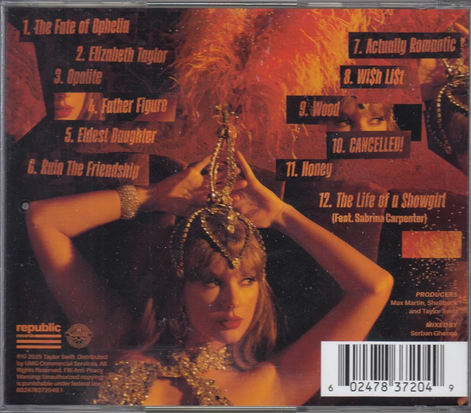 Taylor Swift - The Life Of A Show Girl - CD - incl. 2-seitiges Poster - NEUW !!! - Bild 2 von 3