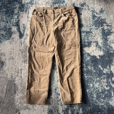 Eileen Fisher Beige Stretch Corduroy Straight Leg Pants Size M