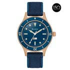 Bulova MIL-SHIPS 98A325 Automatic Blue Dial Bronze Case CORDURA Strap Men Watch