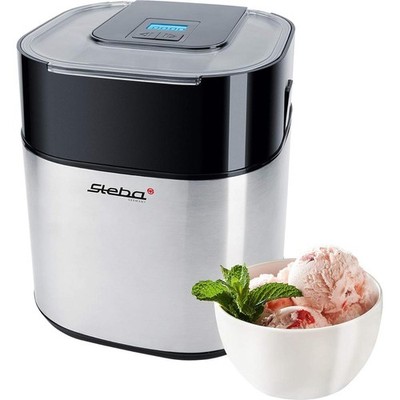 Steba Eismaschine IC 30 Edelstahl 1,5 l Timer LCD Display Eisportionierer