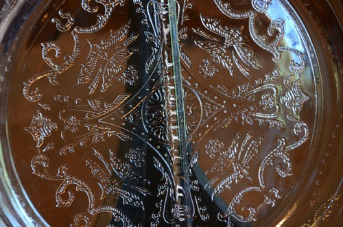 Vintage Depression Glass Pink Clear Square Divided Serving Plate Dish Relish and - Picture 5 of 5