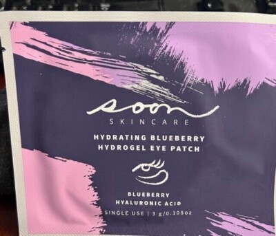 SOON Korean SKINCARE HYDRATING BLUEBERRY HYDROGEL EYE PATCH SINGLE USE