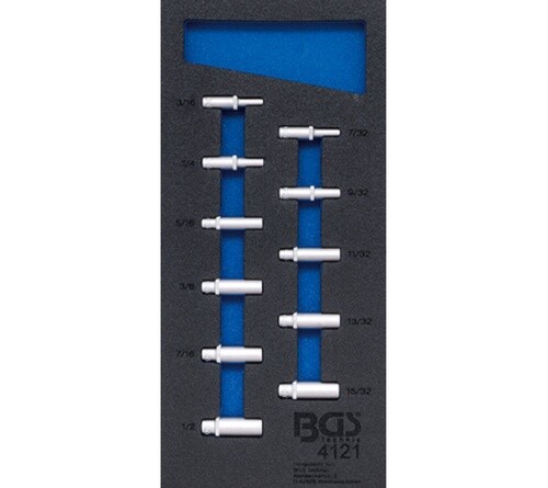 "Bgs Werkstattwageneinlage 1/3: SteckschlüSsel-EinsäTze Sechskant | 6,3 Mm (1/4\")"-image