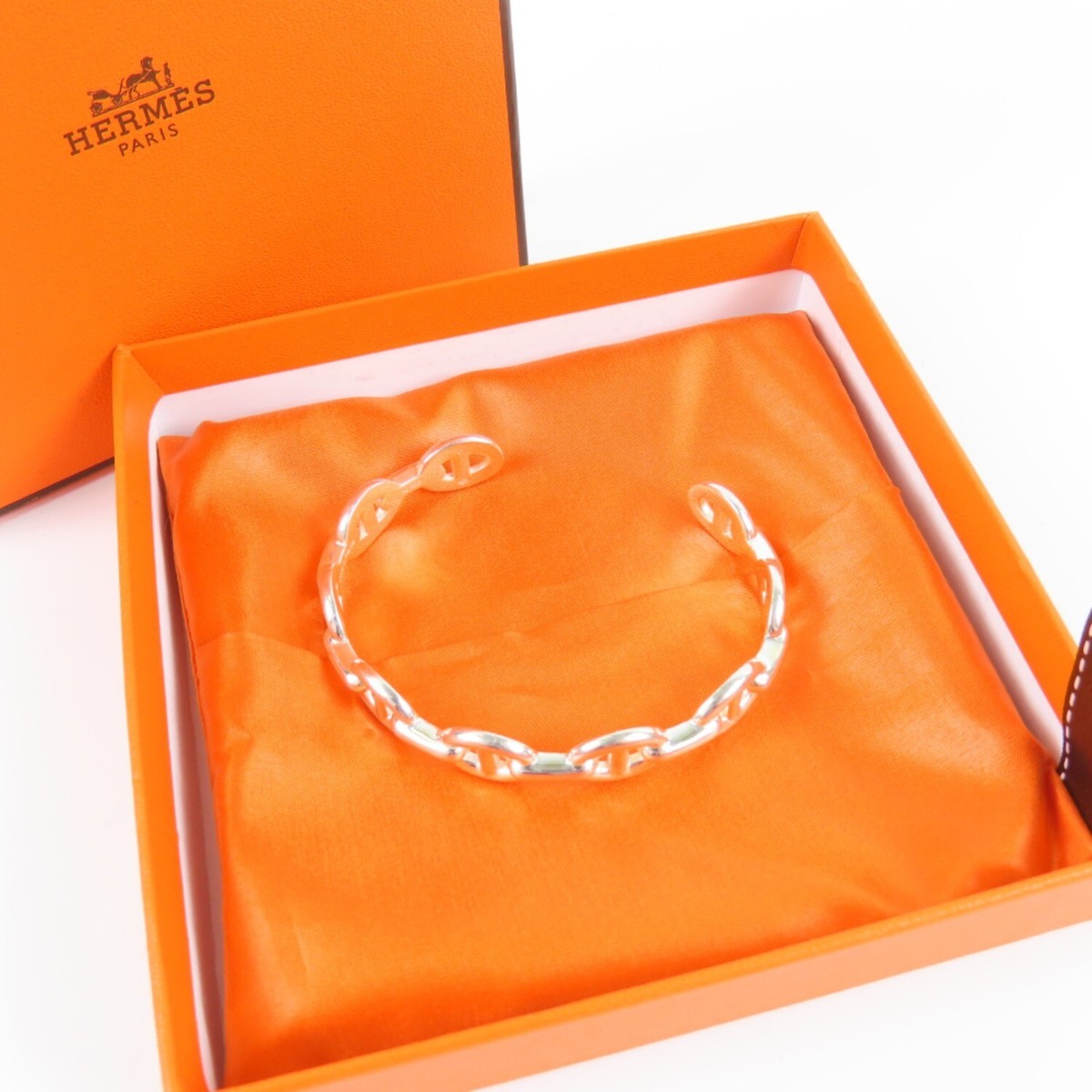 HERMES Chaine d'ancre Enchainee Bracelet Bangle Sterling HERMES Chaine d'ancre Enchainee Bracelet Bangle Sterling