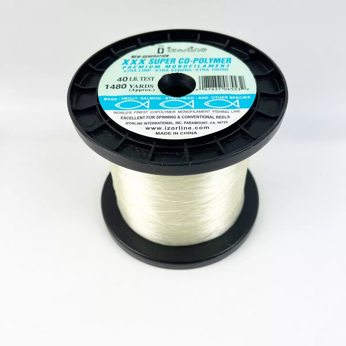 Izorline Bulk Spool XXX Super Co-Polymer Premium Mono 40LB 1480Yds