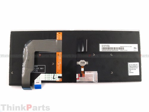 New/Orig Lenovo ThinkPad 13 Gen 2 (20J1 20J2) US Keyboard Backlit Silver 01EN887 - Picture 2 of 3