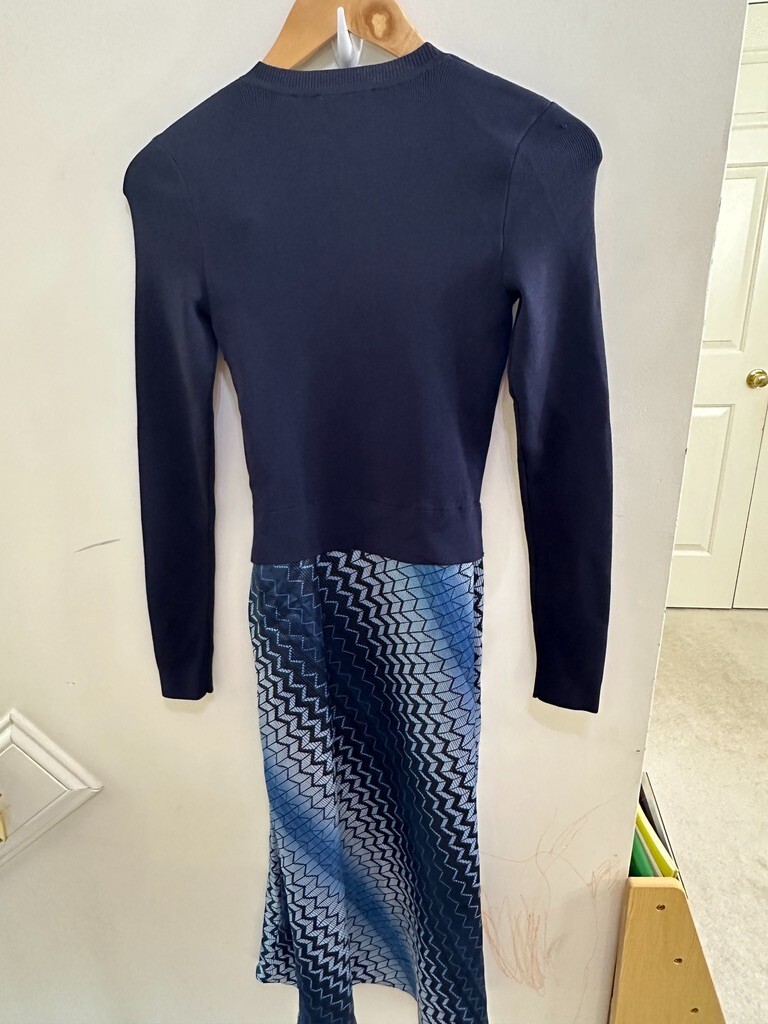 Ted Baker Women's Navy Blue Contrast Ionaa Mockable Slip Midi Dress Size 0 XS image 7