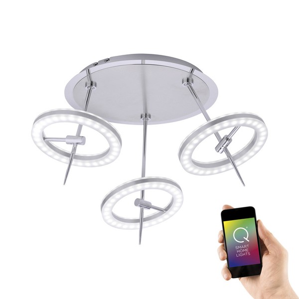 Led Deckenlampe Smarthome Dimmbar 3-Flammig Spot App Alexa Fernbedienung Space-image