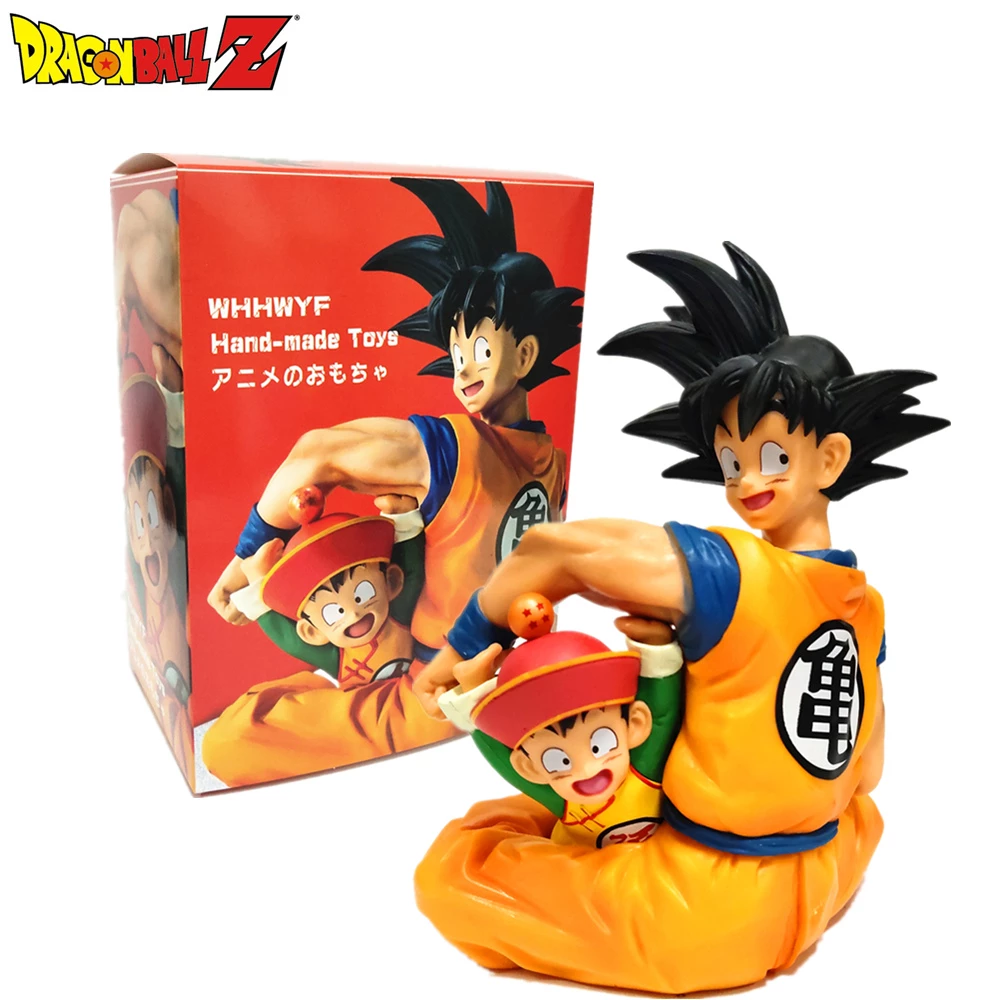 Dragon Ball Anime Figure Modèle Statue Jouet, Père Tenant Son Fils