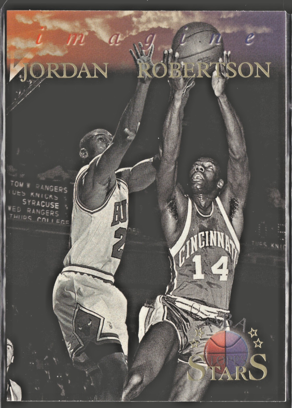 Michael Jordan Oscar Robertson 1996-97 Topps Stars Imagine #I-6 Dual HOF NM