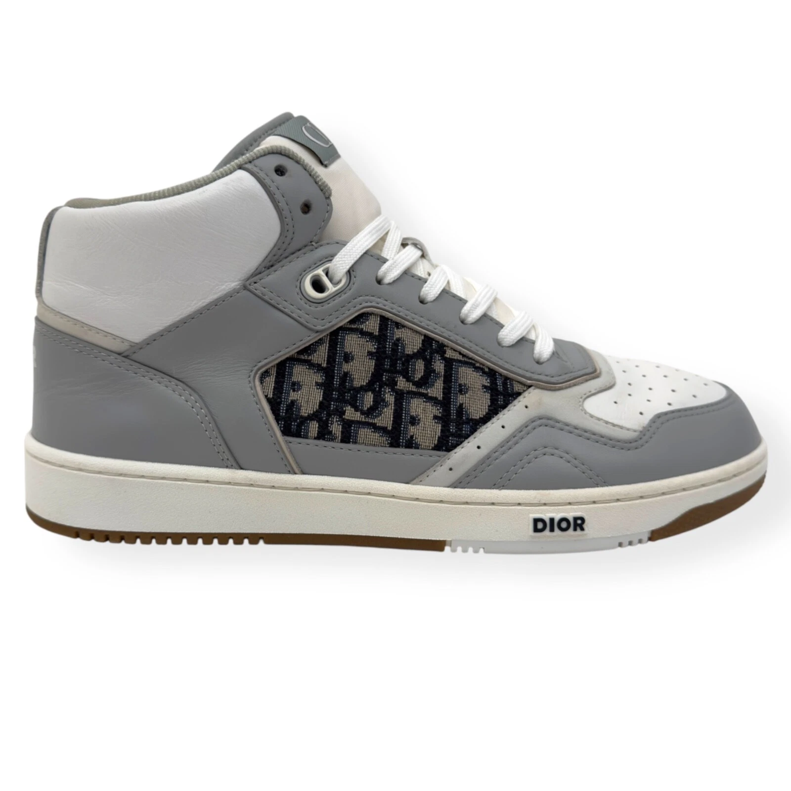 BASKETS MONTANTES OBLIQUES DIOR B27 GRIS/BLANC 43 / UK9 PRIX DE VENTE CONSEILLÉ