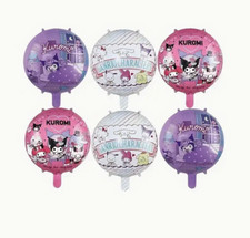 Hello Kitty  Friends KUROMI 18" Balloons 6PC Set Sanrio Kids Birthday Party