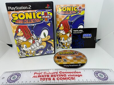 2004 Playstation PS2 Sonic Mega Collection Plus Game Complete Inv-1010