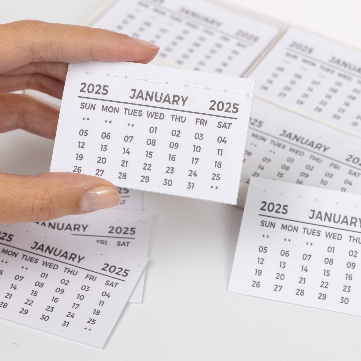 2025-calendar-tabs-insert-tabs-white-mini-1-200-packstear-off-pads-month-to-view-ebay