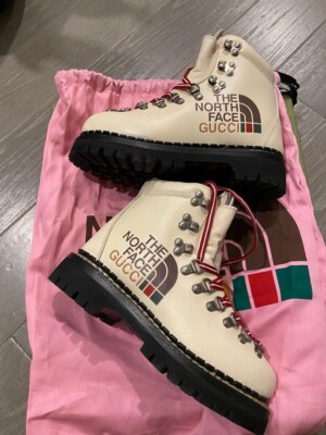 Gucci North Face Trekking Boots New Authentic White