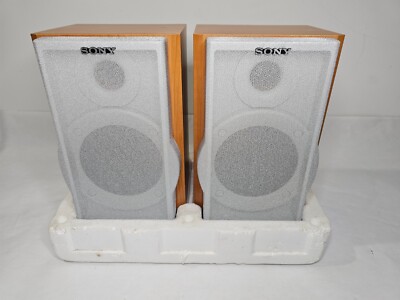 New Sony SS-CEP313 Speakers Hi-Fi Bookshelf Speakers Beechwood Finish Size 9x6x6