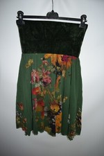 JEAN PAUL GAULTIER Soleil JPG Mesh Floral Print Net Skirt Corduroy Weist Size L