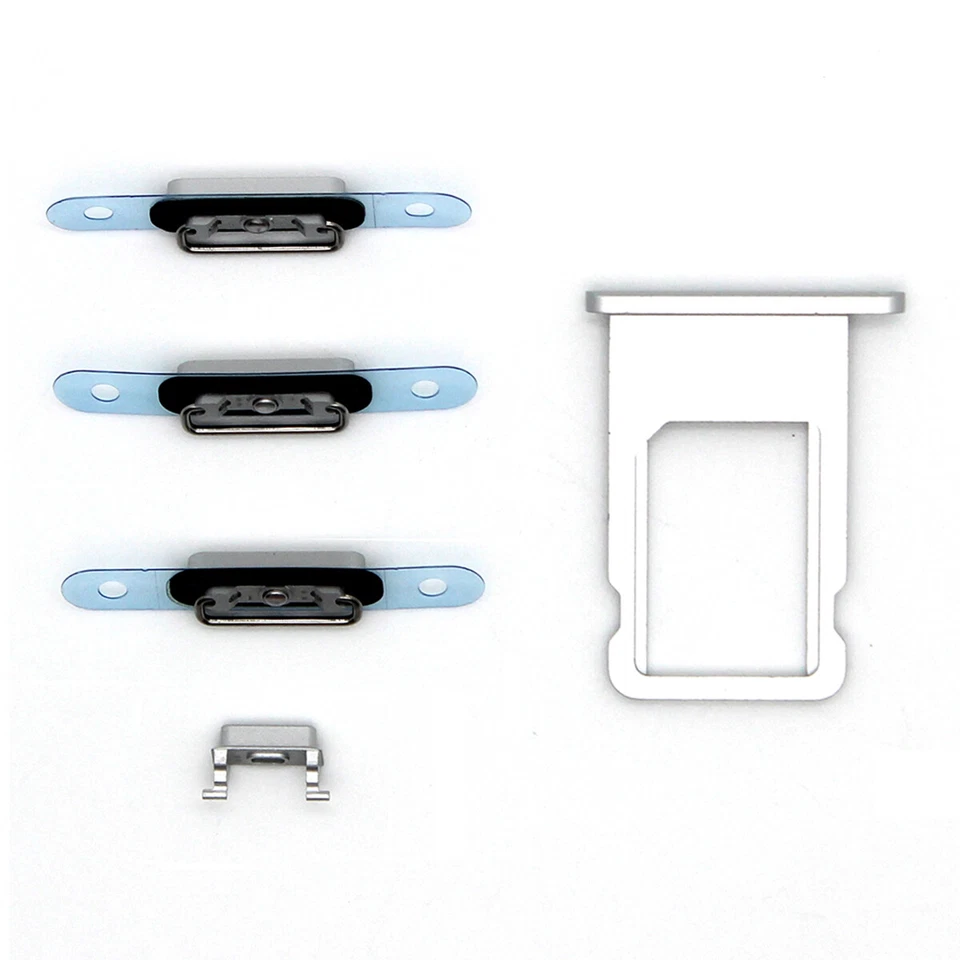 Juego de botones de encendido por volumen bandeja porta tarjeta SIM para iPhone XS Max XR X 8 7 6S Plus Foto 3 de 4