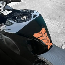 MC Motoparts Orange Arrow Fish Bone Gas Tank Pad Cover Protector Removable