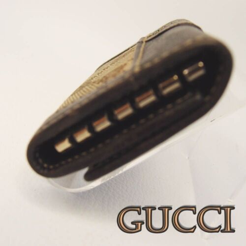 GUCCI Ribbon GG Pattern Leather Key Case All-Over Pattern - Picture 3 of 12