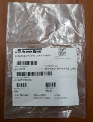 Hydro-Gear BRACKET BRAKE RETURN SPRING 50622 | eBay