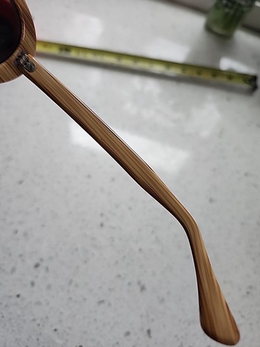 VINTAGE WOMEN'S VICTORY SUNTIMER SUNGLASSES PLASTIC WOOD GRAIN And Orange USA - Picture 5 of 13