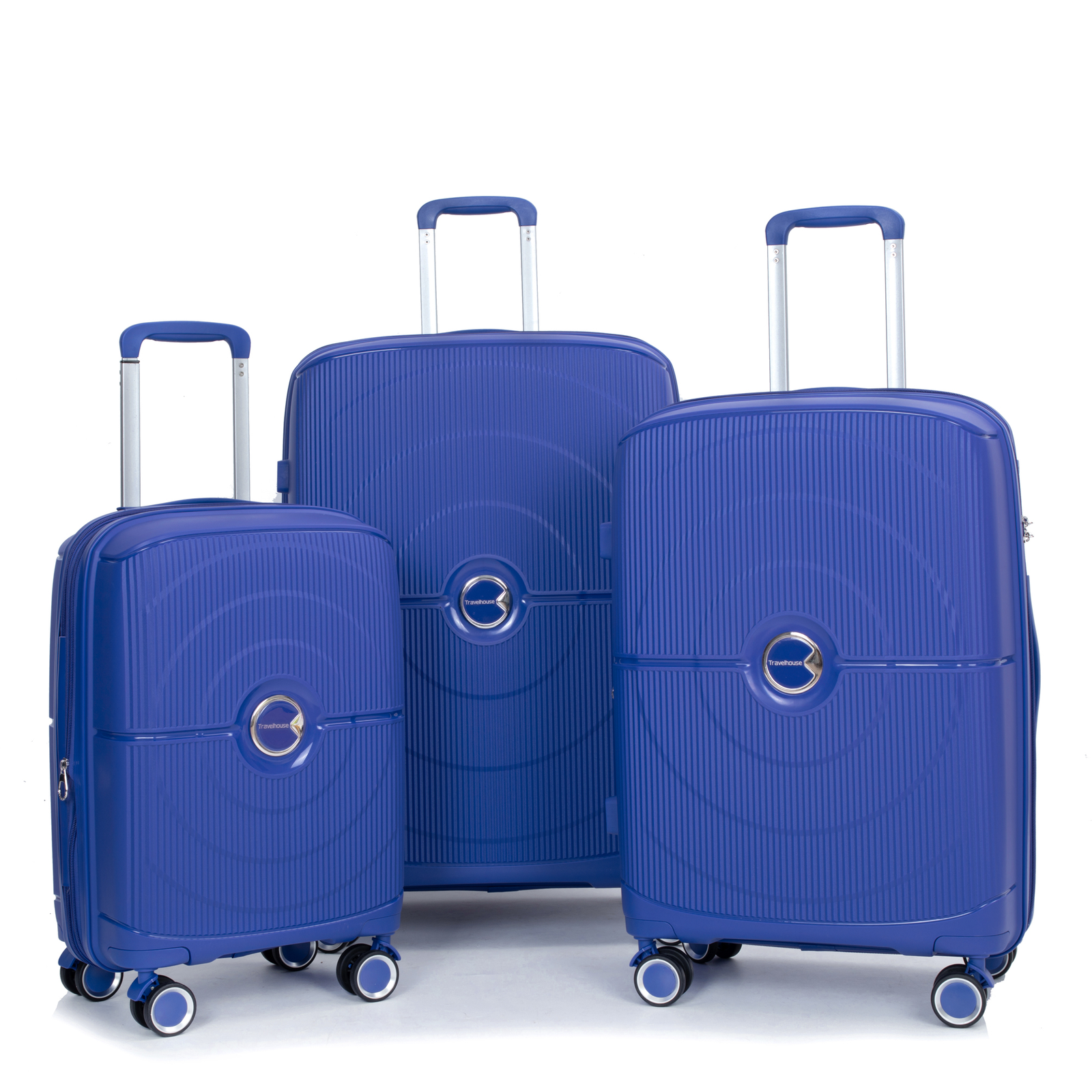 Expandable Hardshell Suitcase Double Spinner Wheels PP Luggage Set Lightweight