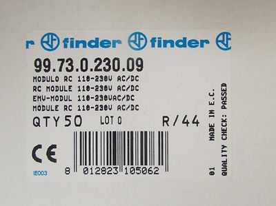 FINDER 99 73 0 230 09 110 230 V AC DC RC Module *PRICED PER EACH*