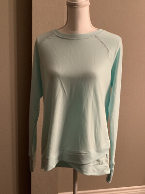 Danskin Bleached Aqua Criss Cross Tunic Top NWT Sz Medium Pullover Activewear