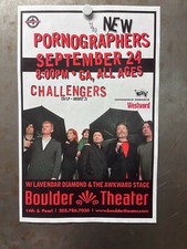 NEW PORNOGRAPHERS Challengers Tour Boulder Theater 2007 Flyer CANADA INDIE