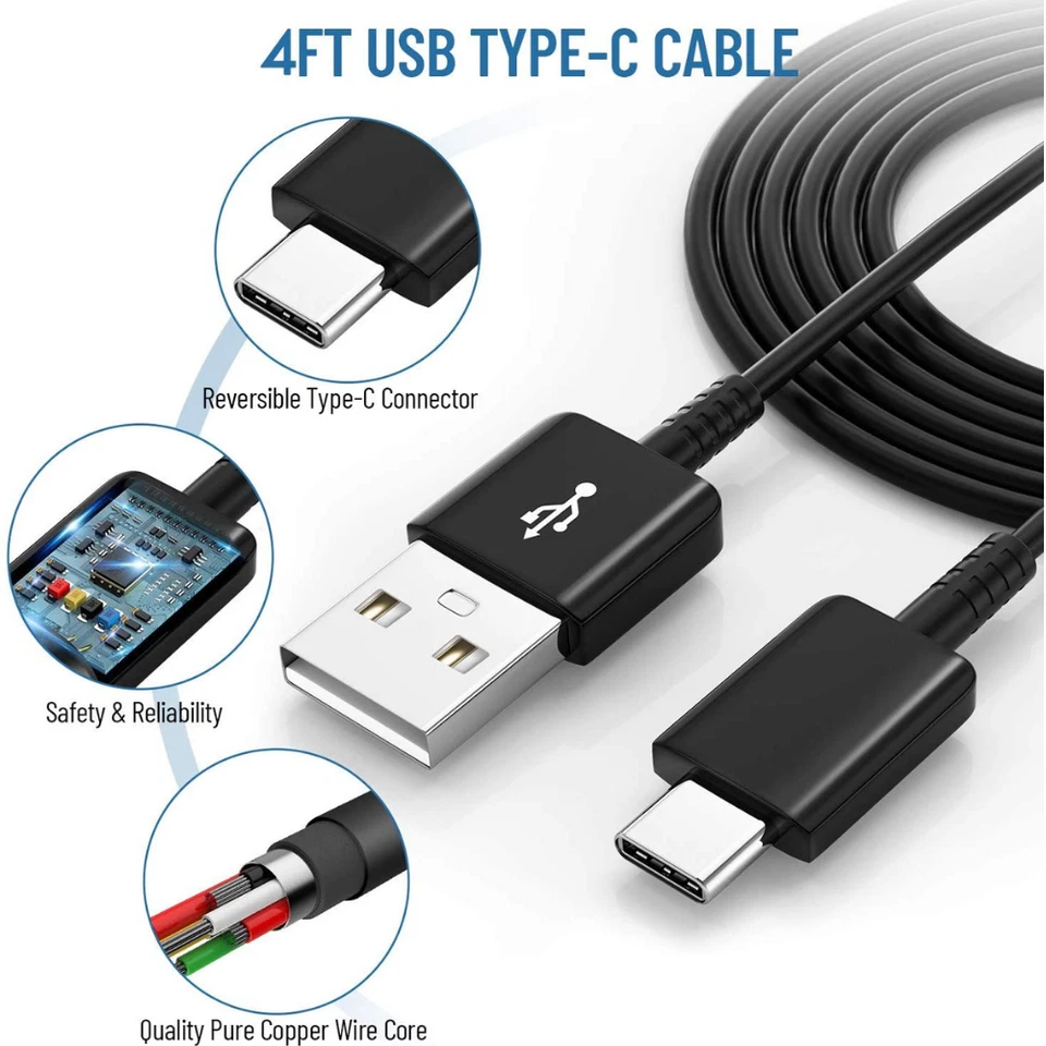 Wholesale USB C Type C Cable Fast Charger Cord For Android Samsung Galaxy Google - Image 2 of 4