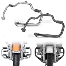 Mustache Engine Guard Highway Crash Bar For Harley 97-08 Touring FLHX FLHR FLHT