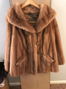 Gartenhaus Furs Vintage Genuine Brown Mink Button Coat Ebay