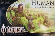 Oathmark Human Light Infantry 28mm New • 1 Sprue • 5 Minis • Osprey Northstar