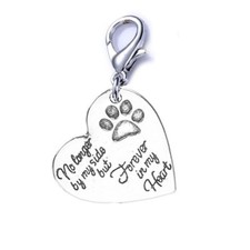Loss of Pet Memorial Charm Dog Cat "No longer by my side but forever on my mind