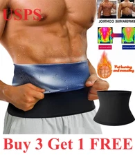 Sauna Waist Trimmer Belly Wrap Sweat Band Abdominal Trainer Weight Loss Shaper .