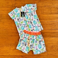 Bonds Monsters Inc Disney Pixar Boo White Short PJ Sleep Set Size 7 Pyjamas BNWT