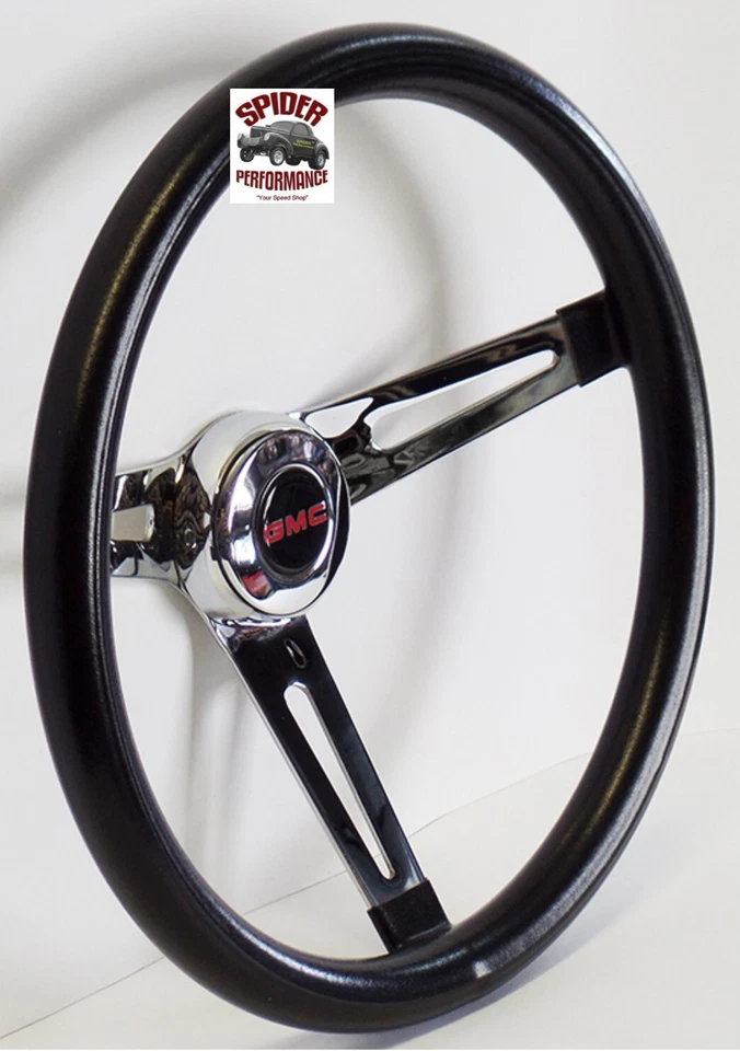 1988-1994 Jimmy Suburban GMC C/K pickup steering wheel 13 1/2" MUSCLE CAR CHROME - Image 2 of 4