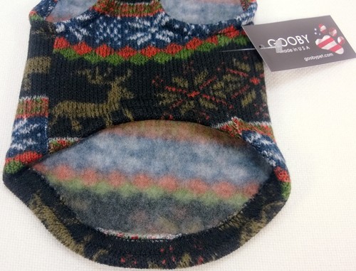 Gooby Small Breed Dog Puppy Cat Argyle Sweater or Winter Deer Hoodie XS S M L - Picture 21 of 28