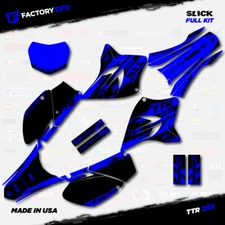 Black & Blue Slick Racing Graphics Kit fits 05-23 YAMAHA TTR230 TTR 230 decal