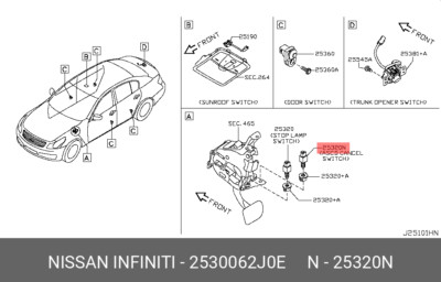Genuine OE Switch Assembly Ascd Cancel 2530062J0E , 25300-62J0E