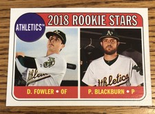 Dustin Fowler/Paul Blackburn 2018 Topps Heritage Rookie Stars A’s  #358   *5792*
