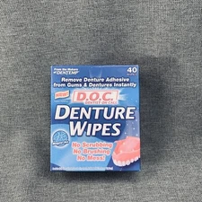 Dentist On Call Denture Wipes D.O.C. NEW  - Discontinued item 40 wipes