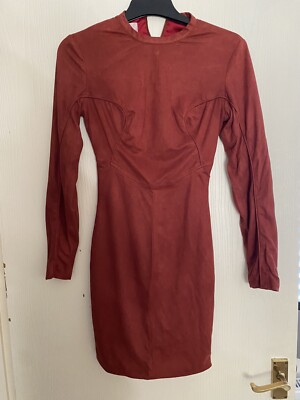 house of CB london bodycon dress long sleeves size XS orange