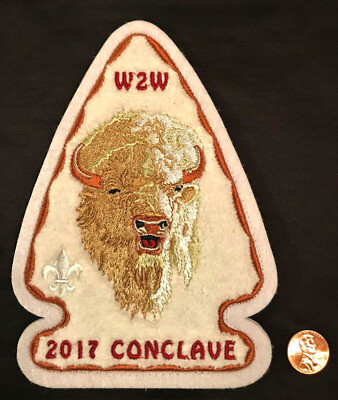 BSA OA ORDER OF THE ARROW W2W 2017 CONCLAVE 508 520 590 CHENILLE JACKET PATCH 7''