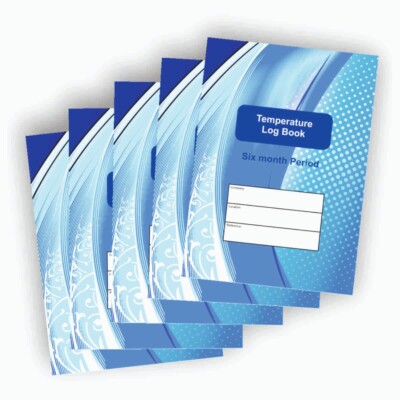 Temperature Log Book Fridge/Freezer six month record for caterers