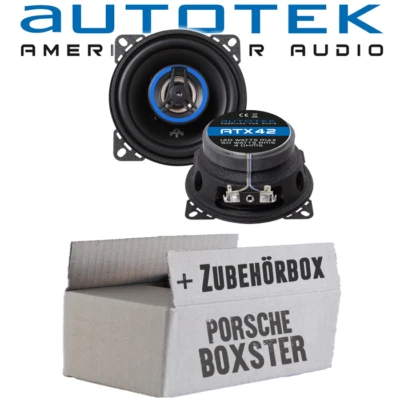 JUST SOUND BEST CHOICE FOR CARAUDIO Altoparlanti per Porsche Boxster (986) Ripiano Anteriore Casse Autotek Kit Installazione Auto